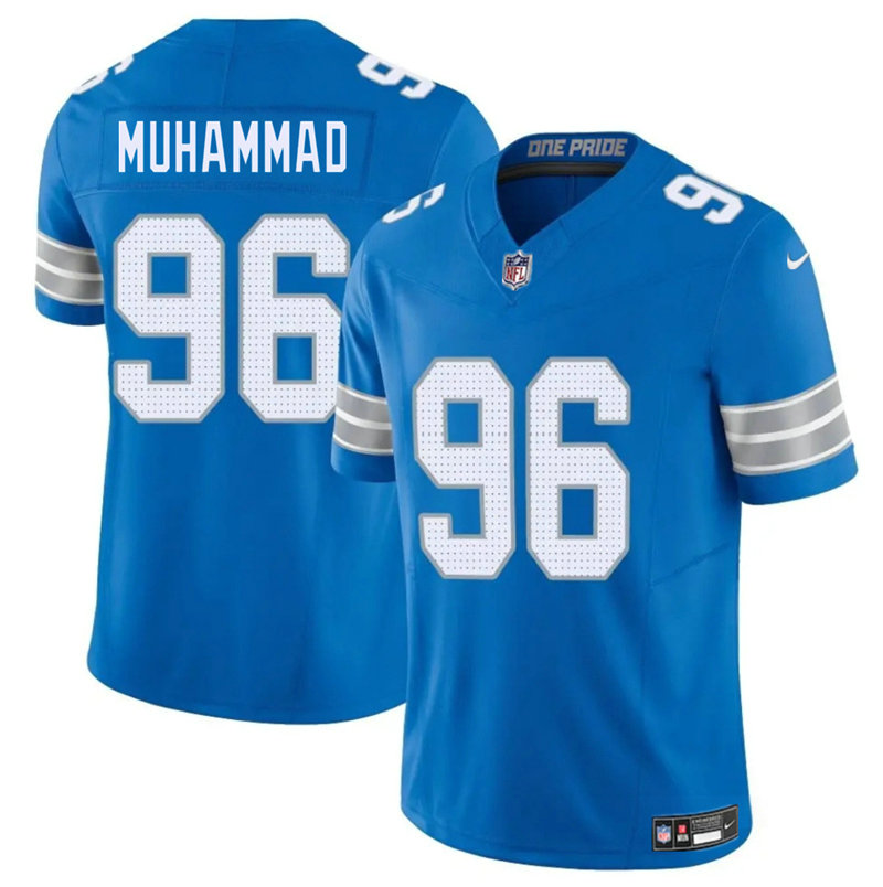 Nike Detroit Lions #96 Al-Quadin Muhammad Blue Vapor Untouchable Authentic Stitched NFL Jersey