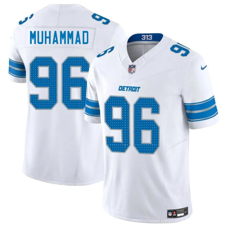 Nike Detroit Lions #96 Al-Quadin Muhammad White Vapor Untouchable Authentic Stitched NFL Jersey