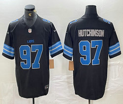 Nike Detroit Lions #97 Aidan Hutchinson Black 2024 F.U.S.E. Authentic Stitched NFL Jersey