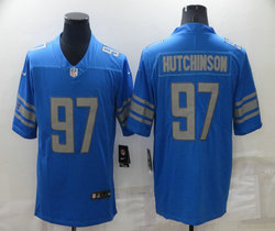 Nike Detroit Lions #97 Aidan Hutchinson Blue Vapor Untouchable Authentic Stitched NFL Jersey