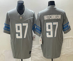Nike Detroit Lions #97 Aidan Hutchinson Gray 2023 F.U.S.E. Authentic Stitched NFL Jersey