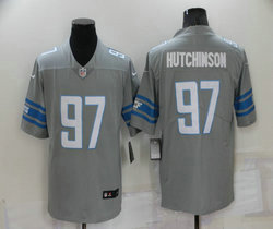Nike Detroit Lions #97 Aidan Hutchinson Gray Vapor Untouchable Authentic Stitched NFL Jersey