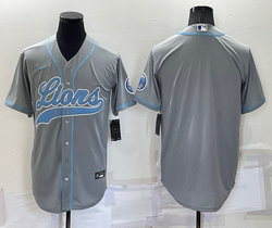 Nike Detroit Lions Blank Gray Joint adults Authentic Stitched baseball jersey