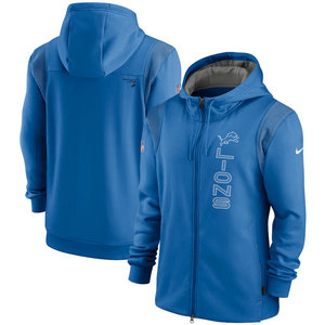 Nike Detroit Lions Blue 2021 zipper Hoodie