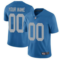 Nike Detroit Lions Customized Blue throwback Limited Vapor Untouchable Authentic Stitched NFL Jerseys