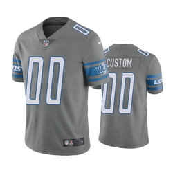 Youth Nike Detroit Lions Customized Gray Vapor Untouchable Authentic Stitched NFL Jerseys