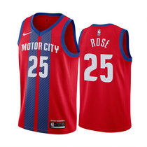 Nike Detroit Pistons #25 Derrick Rose 19-20 Game City Authentic Stitched NBA Jersey