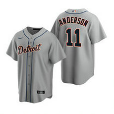 Nike Detroit Tigers #11 Sparky Anderson Gray Game Authentic Stitched MLB Jersey