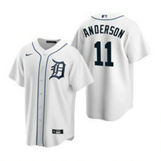 Nike Detroit Tigers #11 Sparky Anderson White Game Authentic Stitched MLB Jersey