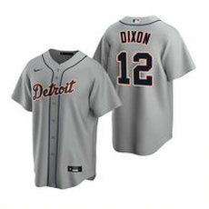 Nike Detroit Tigers #12 Brandon Dixon Gray Game Authentic Stitched MLB Jersey