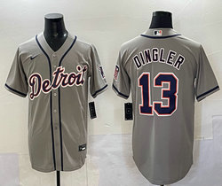 Nike Detroit Tigers #13 Dillon Dingler Gray Authentic Stitched MLB Jersey