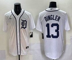 Nike Detroit Tigers #13 Dillon Dingler White Authentic Stitched MLB Jersey