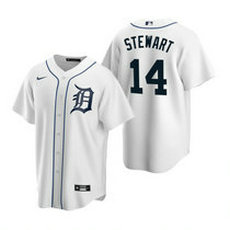 Nike Detroit Tigers #14 Christin Stewart White Game Authentic Stitched MLB Jersey