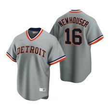 Nike Detroit Tigers #16 Hal Newhouser Gray Cooperstown Collection Authentic Stitched MLB Jersey