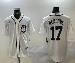 Nike Detroit Tigers #17 Austin Meadows White Game Authentic Stitched MLB Jersey