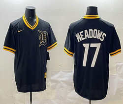 Nike Detroit Tigers #17 Parker Meadows Black Pullover Authentic Stitched MLB Jersey
