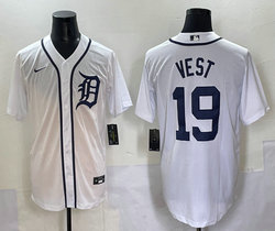 Nike Detroit Tigers #19 Will Vest White Authentic Stitched MLB Jersey