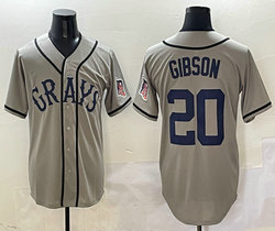 Nike Homestead Grays #20 Josh Gibson Gray Joint Authentic Stitched MLB Jersey