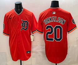 Nike Detroit Tigers #20 Spencer Torkelson Orange 2026 Alternate Vapor Premier Baseball Jersey