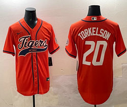 Nike Detroit Tigers #20 Spencer Torkelson Orange Joint Stitched MLB Jersey