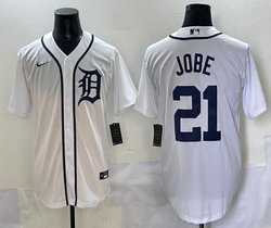 Nike Detroit Tigers #21 Jackson Jobe White Authentic Stitched MLB Jersey