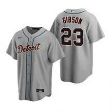Nike Detroit Tigers #23 Kirk Gibson Gray Game Authentic Stitched MLB Jersey