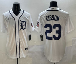 Nike Detroit Tigers #23 Kirk Gibson White Authentic Stitched MLB Jersey