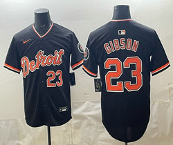 Nike Detroit Tigers #23 Kirx Gibson Black 2026 Authentic Stitched MLB Jersey