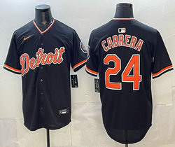 Nike Detroit Tigers #24 Miguel Cabrera Black 2026 Authentic Stitched MLB Jersey