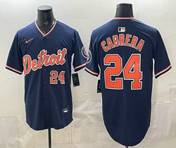 Nike Detroit Tigers #24 Miguel Cabrera Navy 2026 Authentic Stitched MLB Jersey