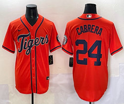 Nike Detroit Tigers #24 Miguel Cabrera Orange MLB Jersey