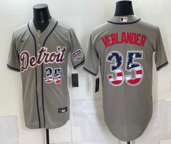 Nike Detroit Tigers #25 Gleyber Torres Gray 250 Fourth Of July Stadium Jersey