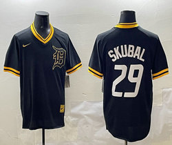Nike Detroit Tigers #29 Tarik Skubal Black Pullover Authentic Stitched MLB Jersey