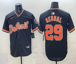 Nike Detroit Tigers #29 Tarik Skubal Black 2026 Authentic Stitched MLB Jersey