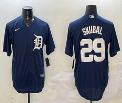 Nike Detroit Tigers #29 Tarik Skubal Navy Authentic Stitched MLB Jersey