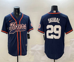 Nike Detroit Tigers #29 Tarik Skubal Navy Joint Stitched MLB Jersey