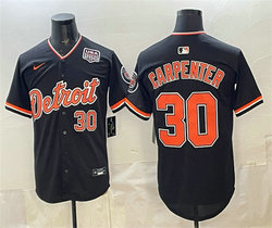 Nike Detroit Tigers #30 Kerry Carpenter Black 2026 Alternate USA 250 Patch Vapor Premier Jersey