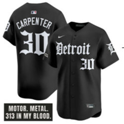 Nike Detroit Tigers #30 Kerry Carpenter Black 5(V) Joint MLB Jersey