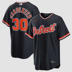 Nike Detroit Tigers #30 Kerry Carpenter Black 2026 Authentic Stitched MLB Jersey