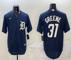 Nike Detroit Tigers #31 Riley Greene Navy Authentic Stitched MLB Jersey