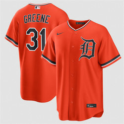 Nike Detroit Tigers #31 Riley Greene Orange Authentic Stitched MLB Jersey