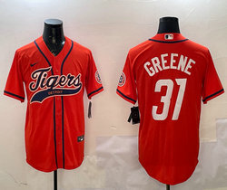 Nike Detroit Tigers #31 Riley Greene Orange Joint Stitched MLB Jersey