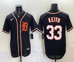 Nike Detroit Tigers #33 Colt Keith 2026 Fashion Black Out MLB Jersey