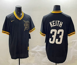 Nike Detroit Tigers #33 Colt Keith Black Pullover Authentic Stitched MLB Jersey
