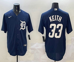 Nike Detroit Tigers #33 Colt Keith Navy Authentic Stitched MLB Jersey