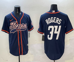 Nike Detroit Tigers #34 Jake Rogers Navy Joint Stitched MLB Jersey