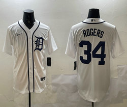 Nike Detroit Tigers #34 Jake Rogers White Authentic Stitched MLB Jersey