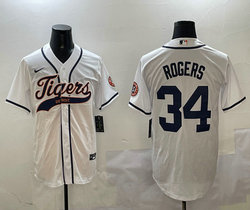 Nike Detroit Tigers #34 Jake Rogers White Joint Stitched MLB Jersey