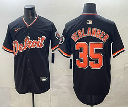Nike Detroit Tigers #35 Justin Verlander Black 2026 Authentic Stitched MLB Jersey