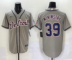 Nike Detroit Tigers #39 Zach McKinstry Gray Authentic Stitched MLB Jersey